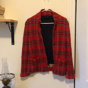 Marc Jacobs red plaid blazer